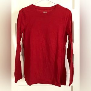 Red long sleeve shirt